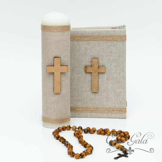 Kit De Comunión o Confirmación Para Niña o Niño Color Jaspe