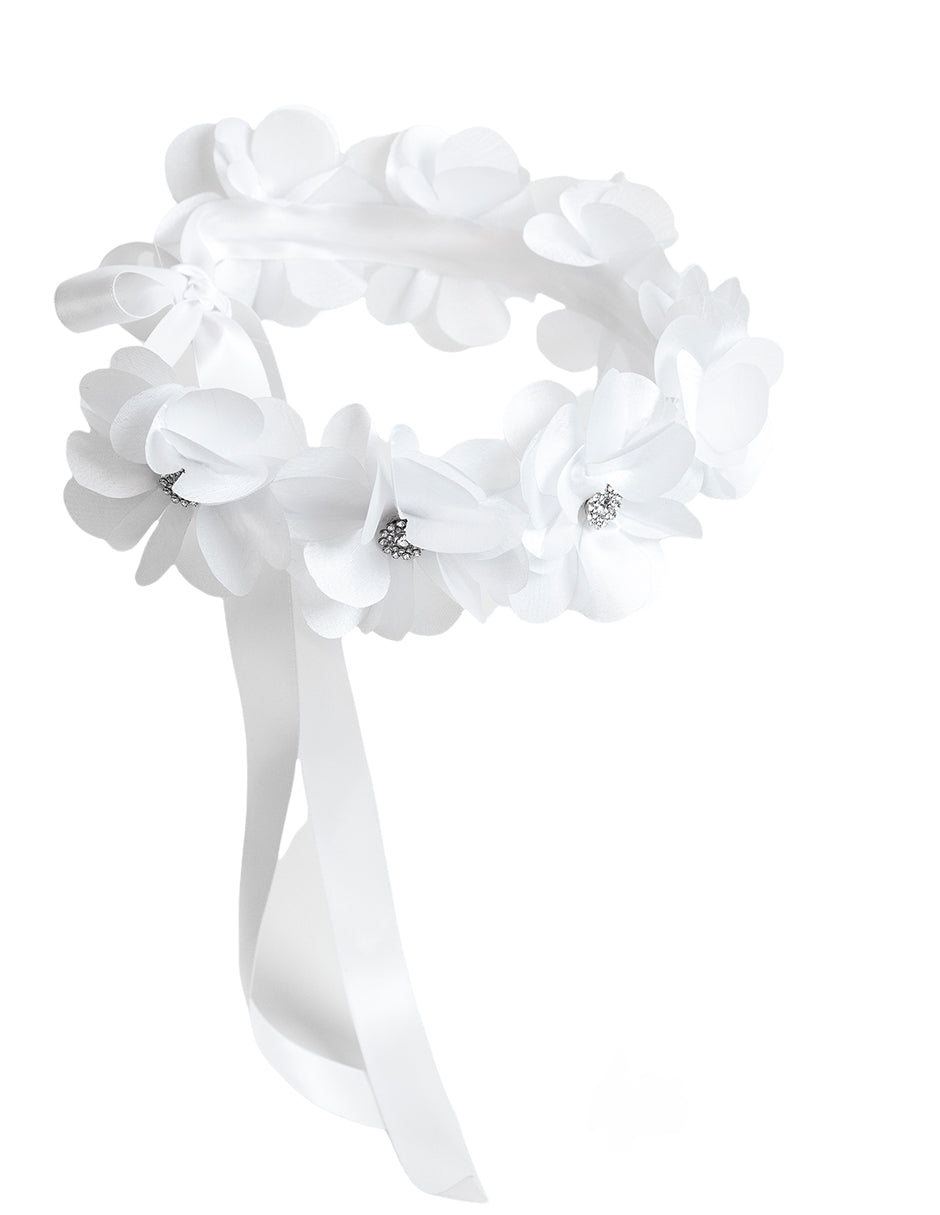 Tocado O Corona De Flores De Tela