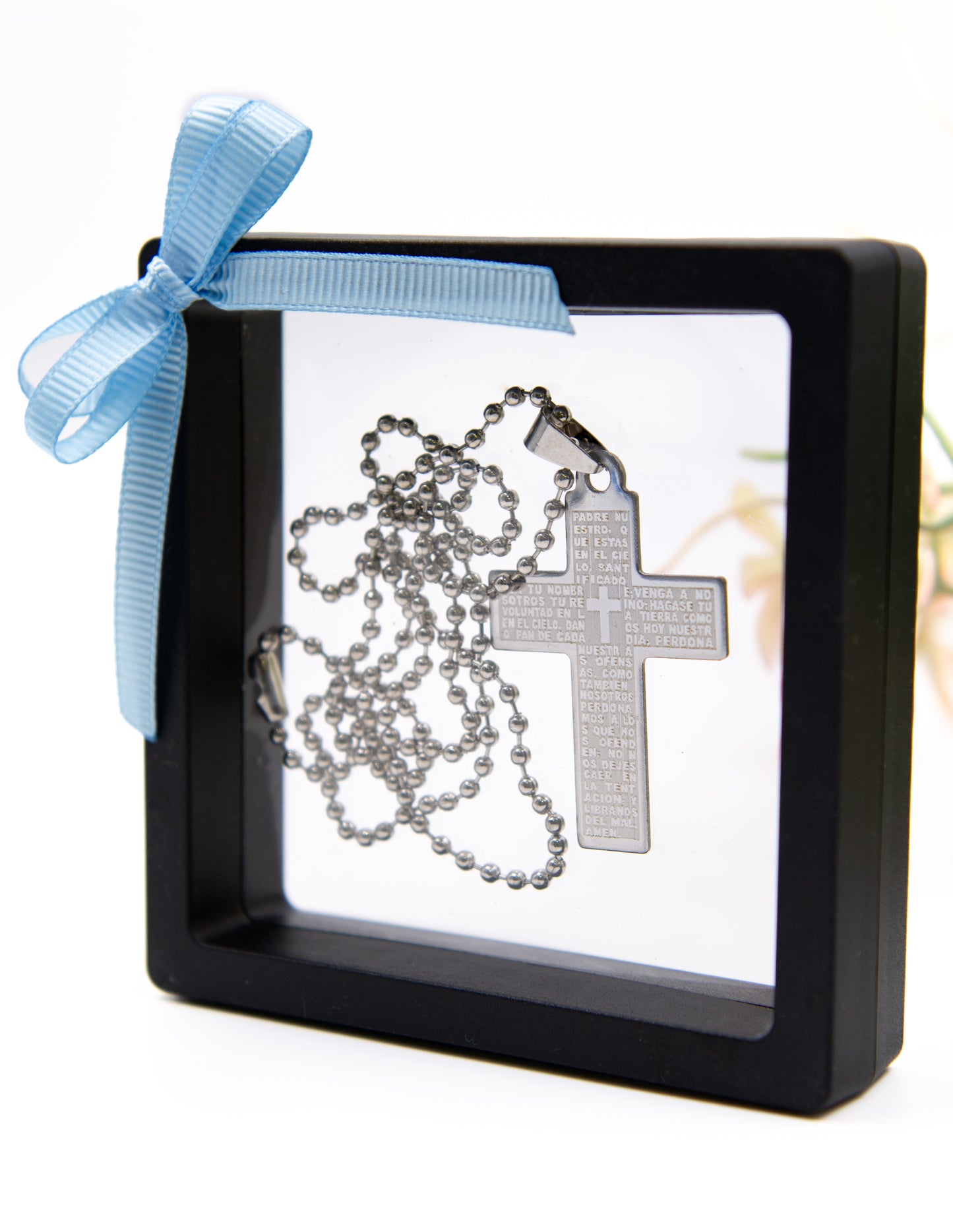 Collar Con Padre Nuestro en Cruz