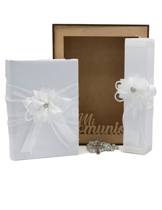 Kit De Comunión,Confirmación o Boda en Color Blanco