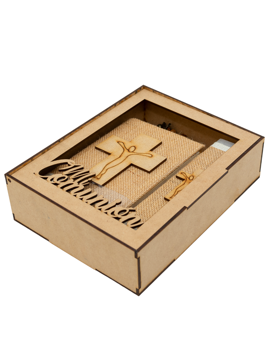 Kit de Primera Comunión capuchino fibras naturales