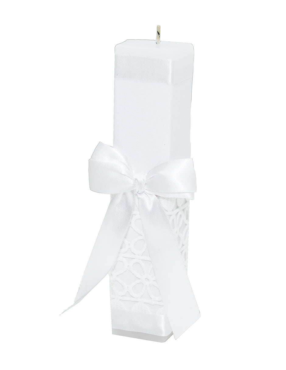 Kit De Bautizo Guipur Blanco Niño Niña
