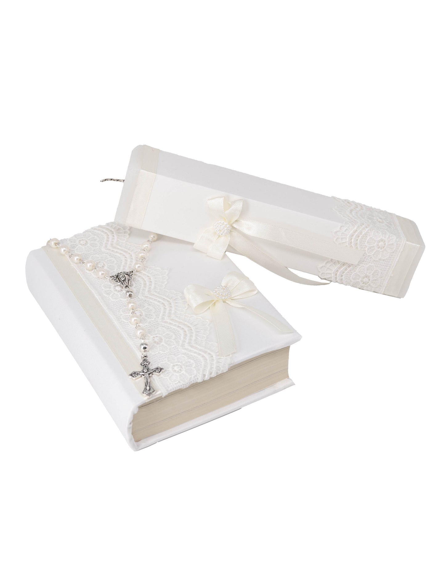 Kit De Boda, Comunión o Confirmación, Color Beige con Guipur