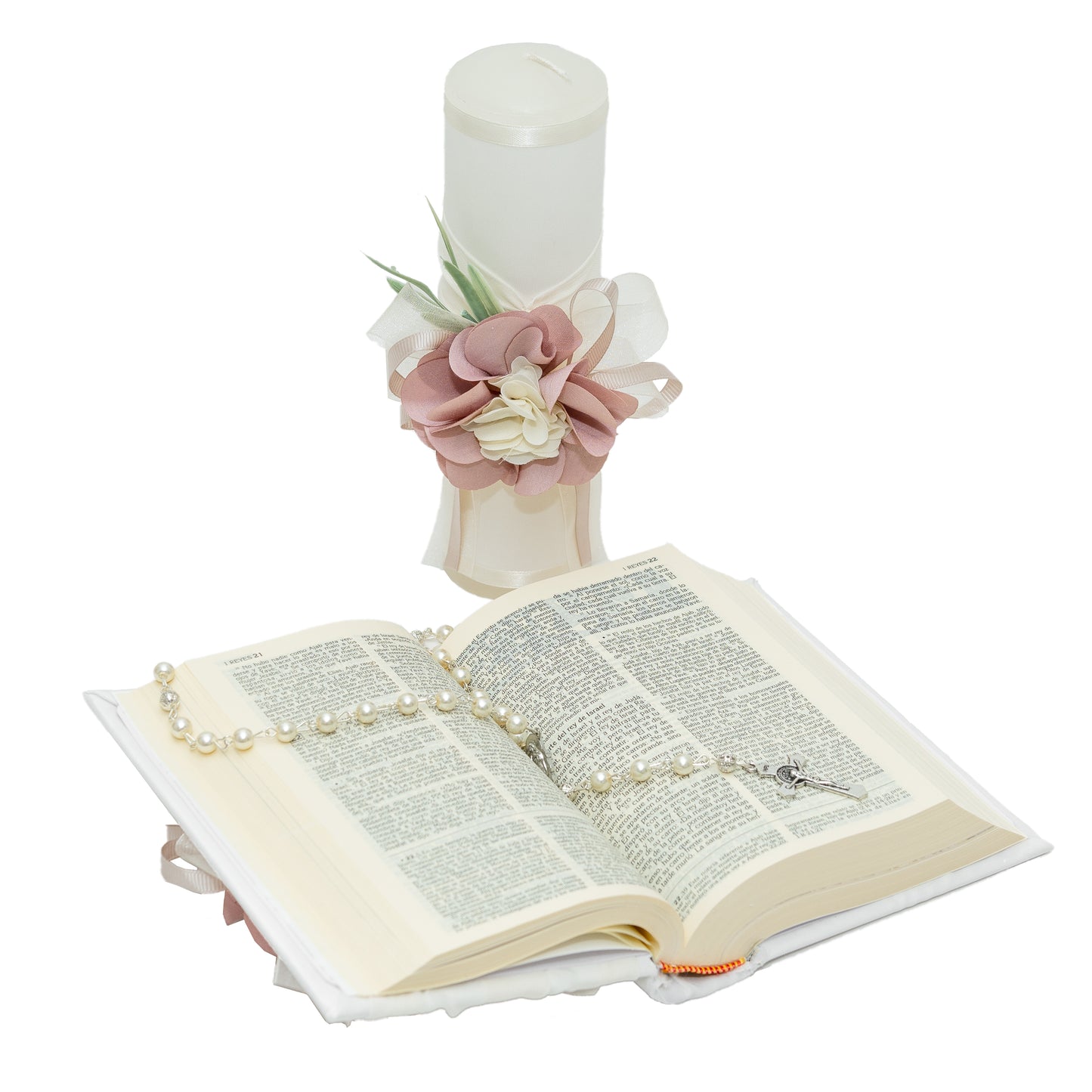 Kit Comunión Personalizado Niña Con Flor Elegante