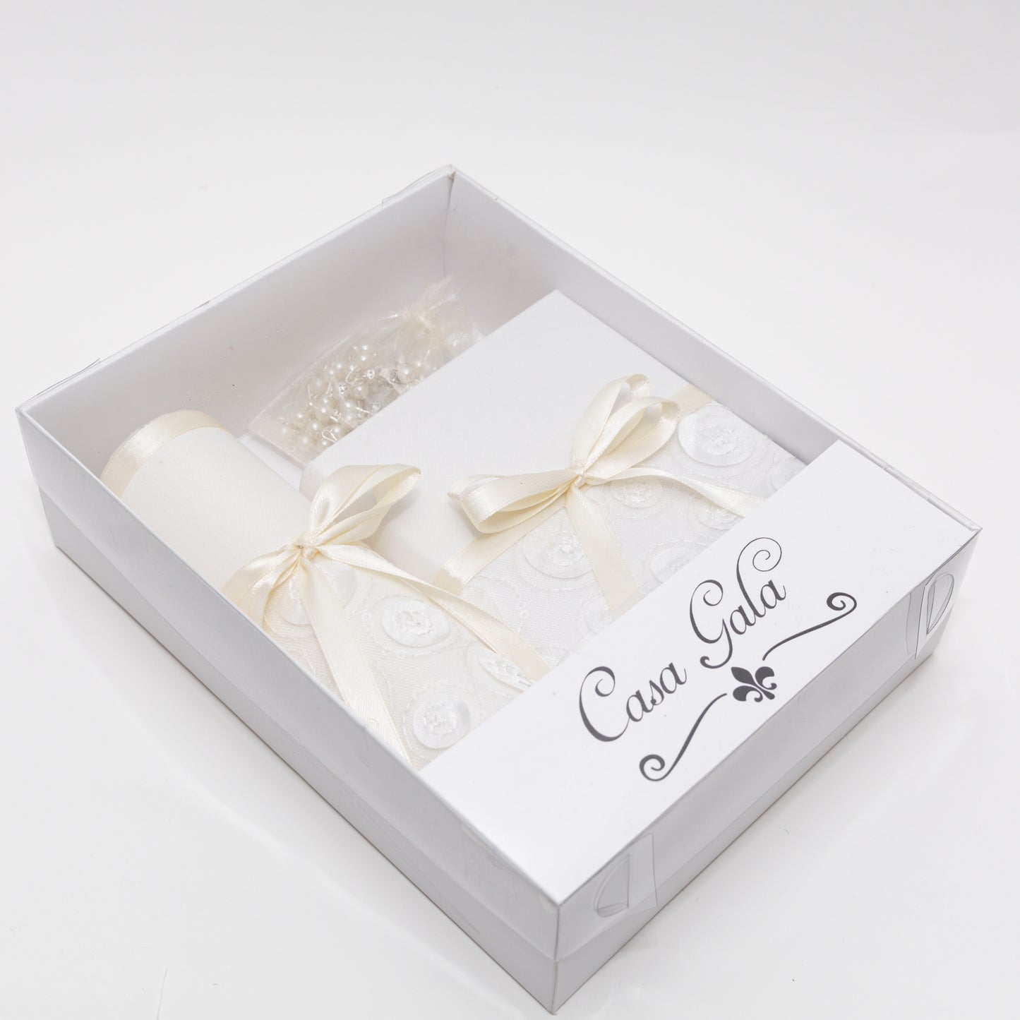 Kit De Comunión o Confirmación Para Niña Color Razo Beige con Satelite