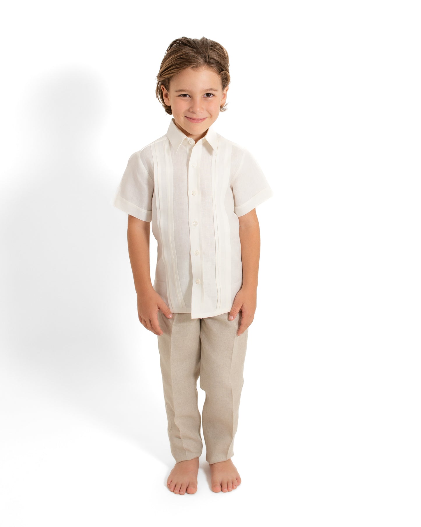 Pantalón de Lino con bolsillos sesgados