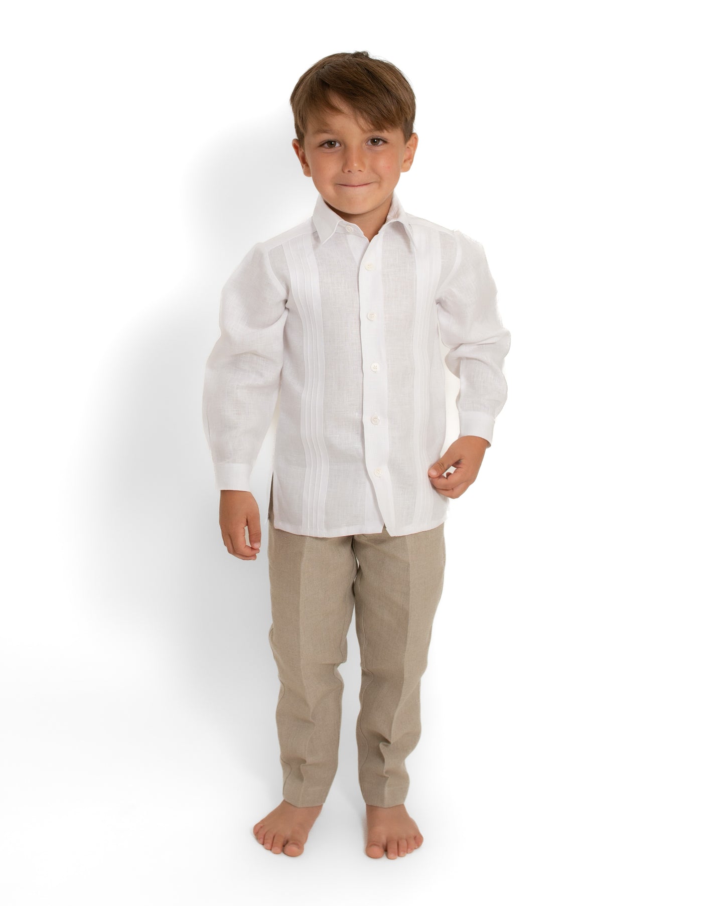 Pantalón de Lino con bolsillos sesgados