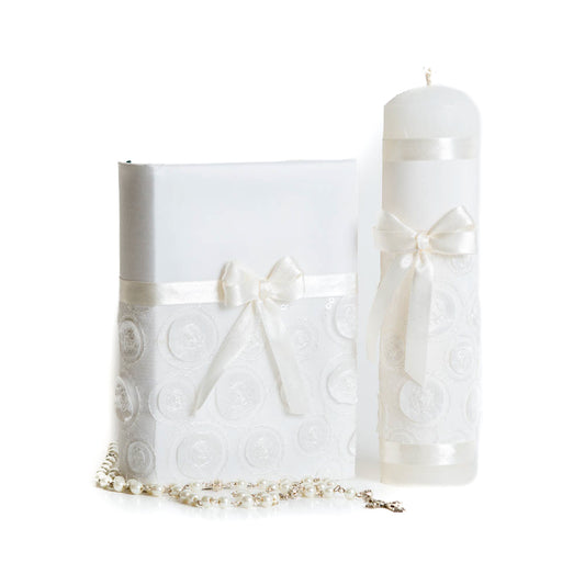 Kit De Comunión o Confirmación Para Niña Color Razo Beige con Satelite