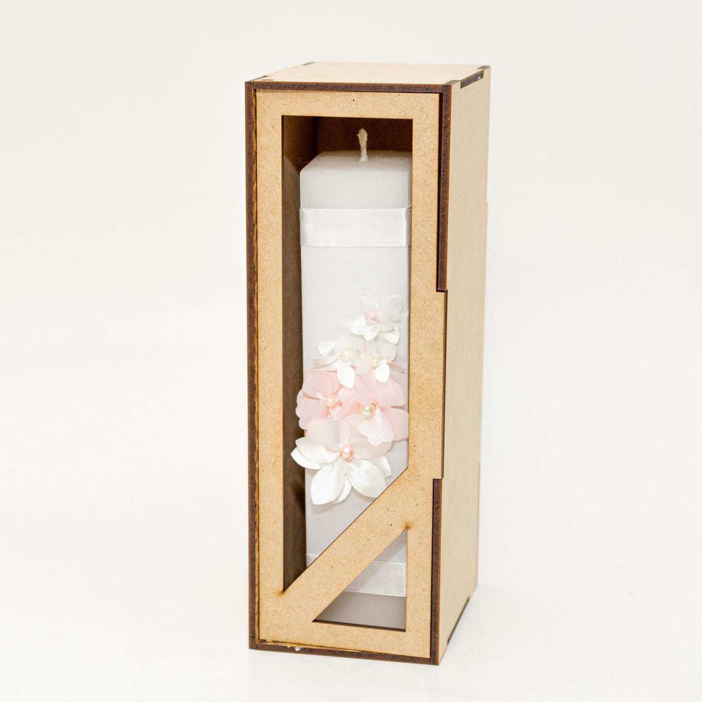 Vela para Ceremonia con flores rosas