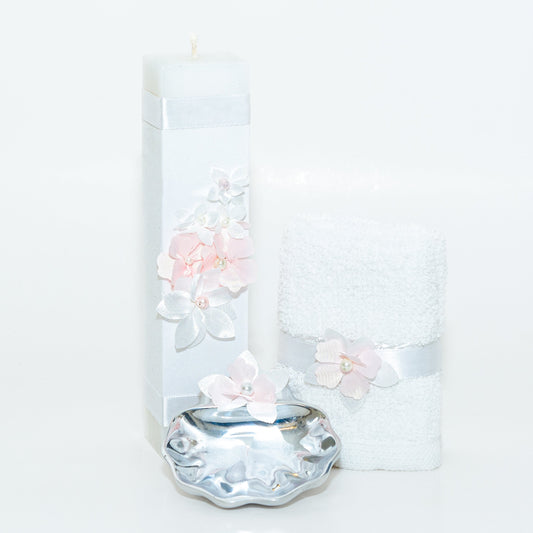 Kit de Bautizo para Niña con Flores Rosa Pastel – foto 2 de 9 – Casa Gala