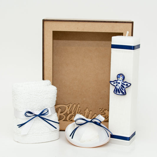Kit de Bautizo Blanco con Ángel de Talavera Poblana – foto 2 de 9 – Casa Gala