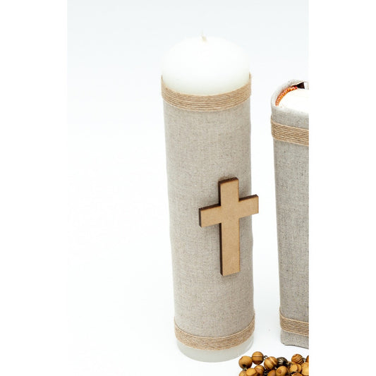 Vela Redonda, Bautizo, Comunión, Confirmación Color Jaspe