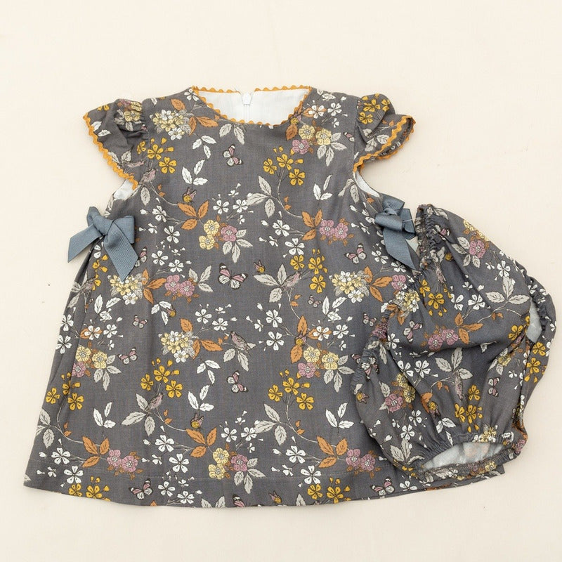 Vestido Casual Para Niña Bebe Diseño Mariposas Tipo Español