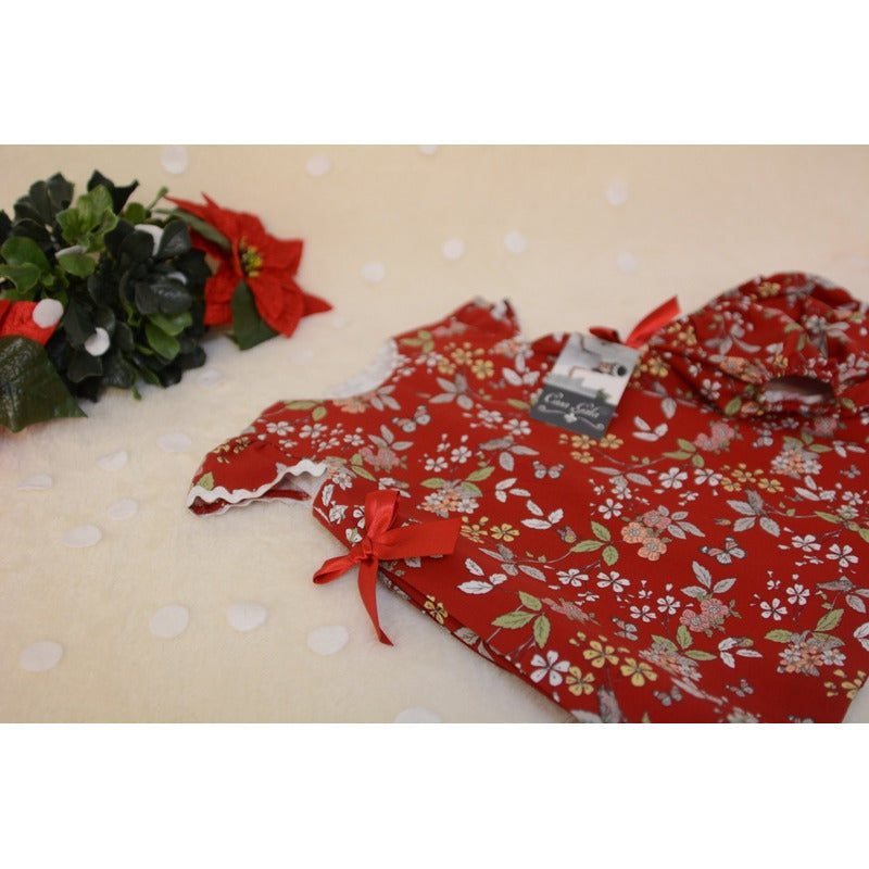 Vestido Casual Para Niña Bebe Diseño Mariposas Tipo Español