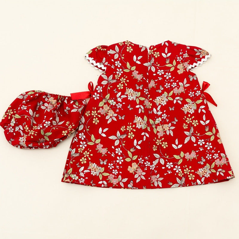 Vestido Casual Para Niña Bebe Diseño Mariposas Tipo Español