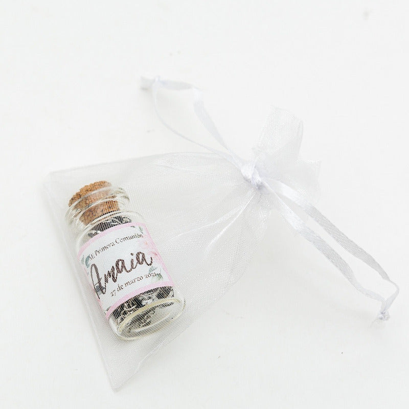 Pack 12 Rosarios Recuerdos Personalizado Boda Comunión Bautizo