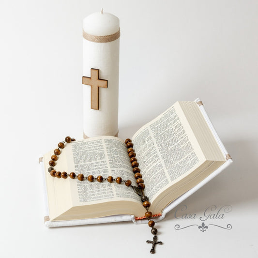 Kit Primera Comunión O Confirmación Para Niño Color Crudo