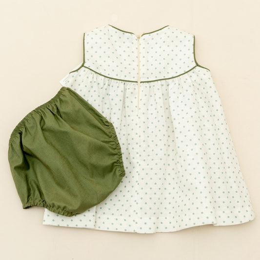 Vestido Casual Para Niña Bebe Diseño Tipo Español Lino
