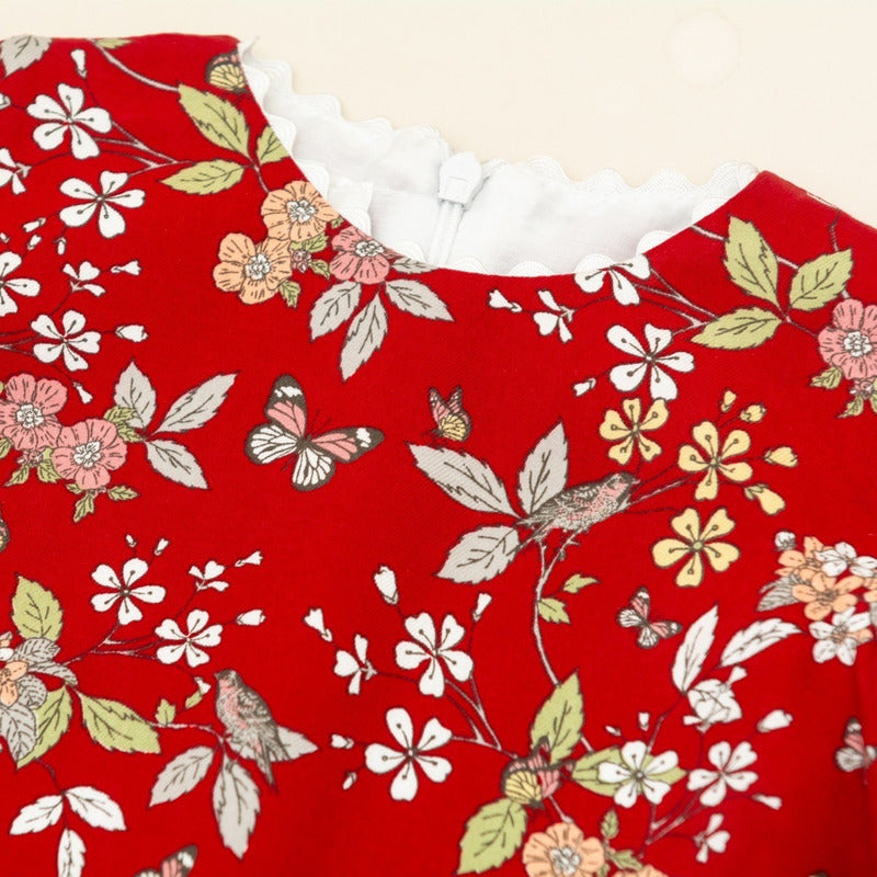 Vestido Casual Para Niña Bebe Diseño Mariposas Tipo Español