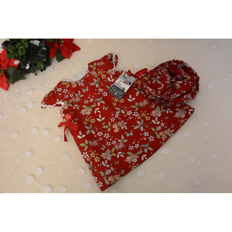 Vestido Casual Para Niña Bebe Diseño Mariposas Tipo Español