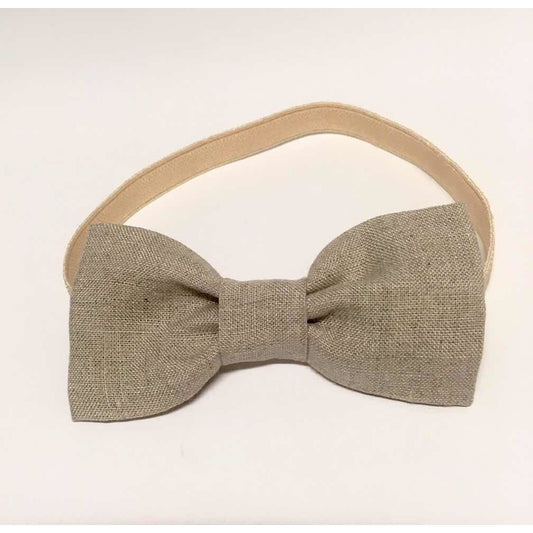 Moño De Brazo Y Pajarita Color Jaspe 100% Lino