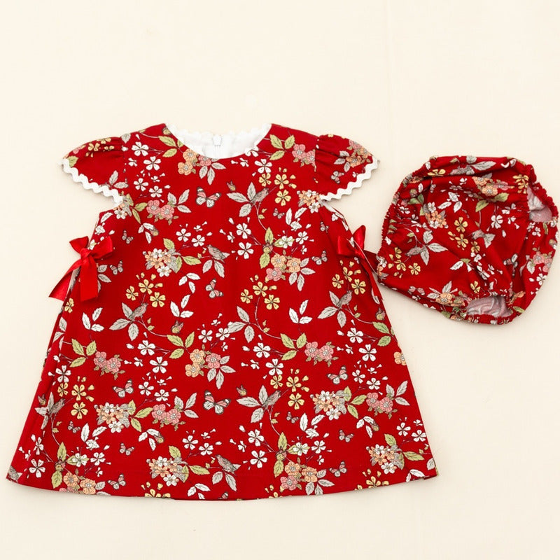 Vestido Casual Para Niña Bebe Diseño Mariposas Tipo Español
