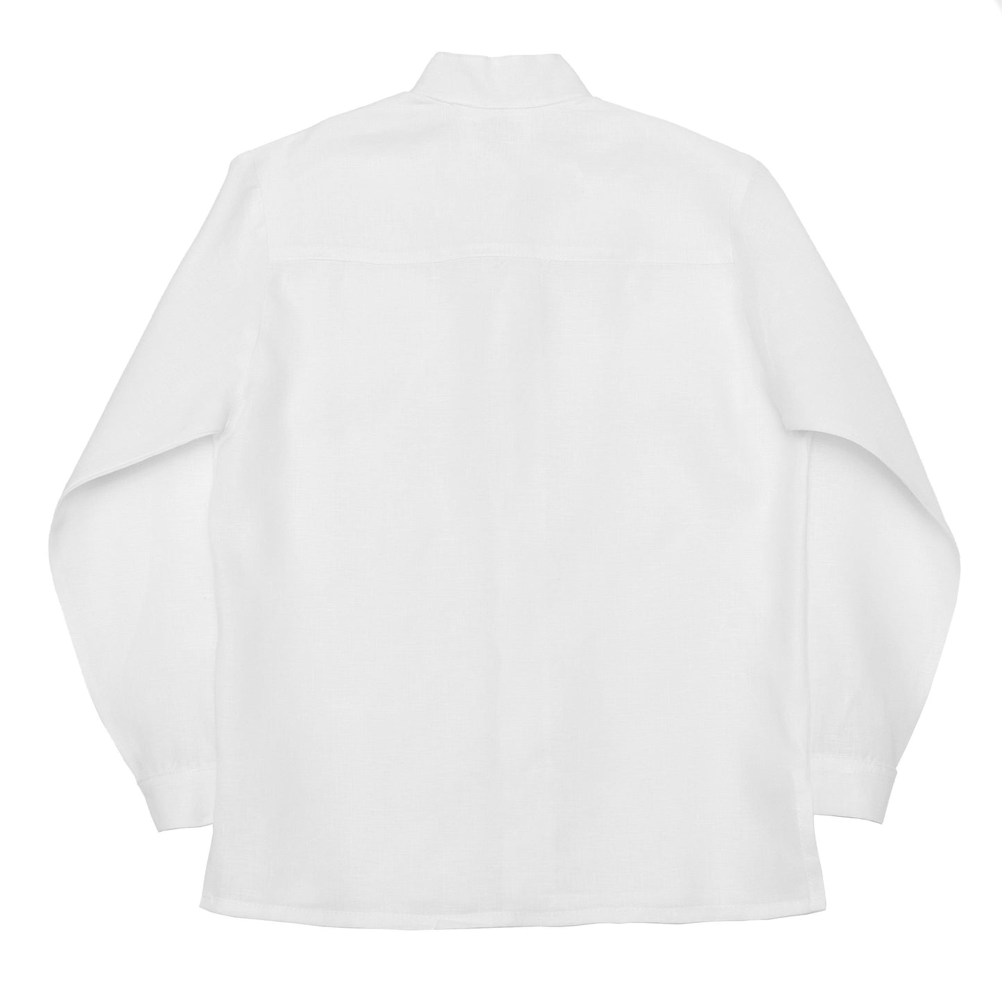 Camisa en lino manga larga botones ocultos Mod. 505