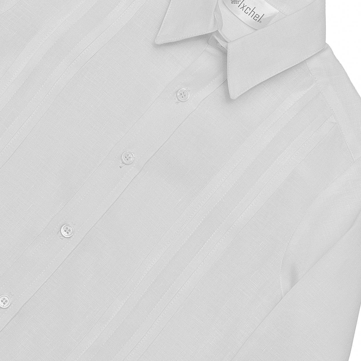 Camisa en lino manga larga con alforzas anchas