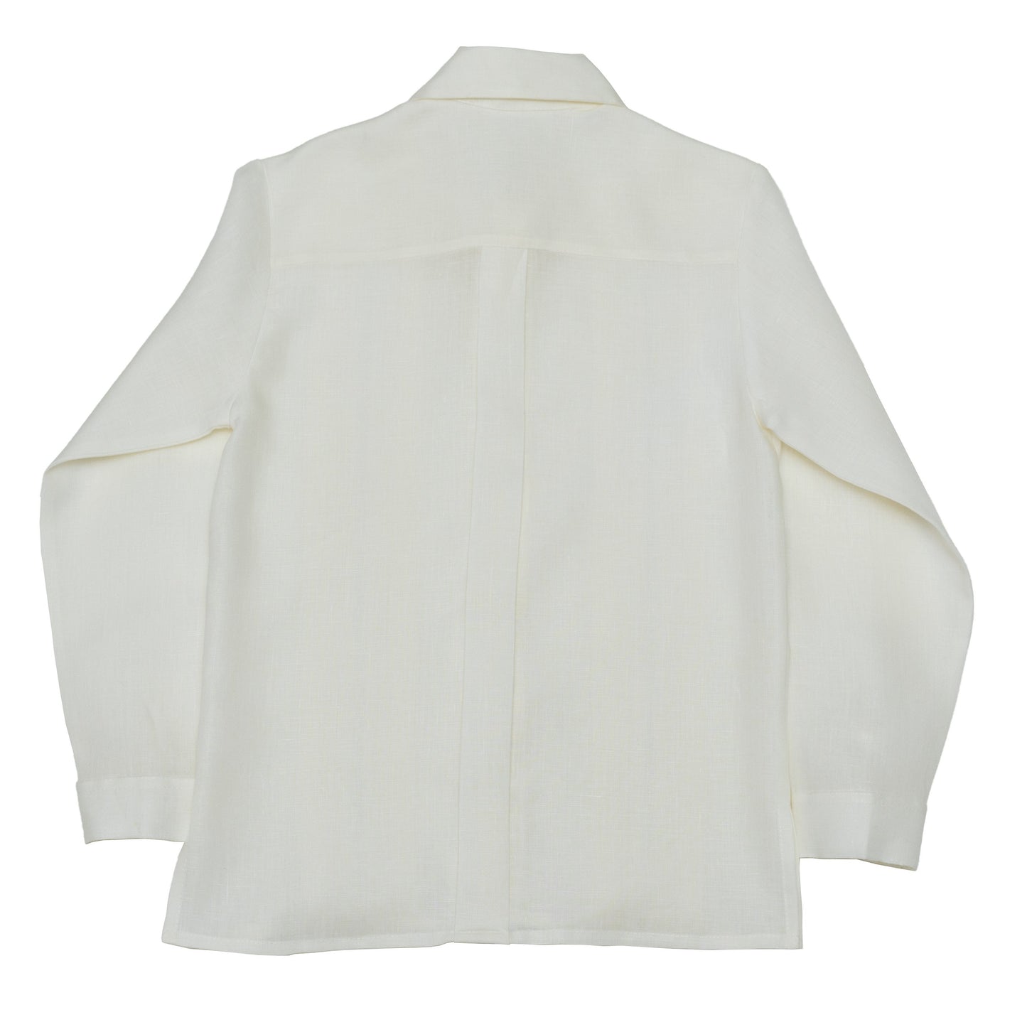 Camisa en lino manga larga entredos cruzado