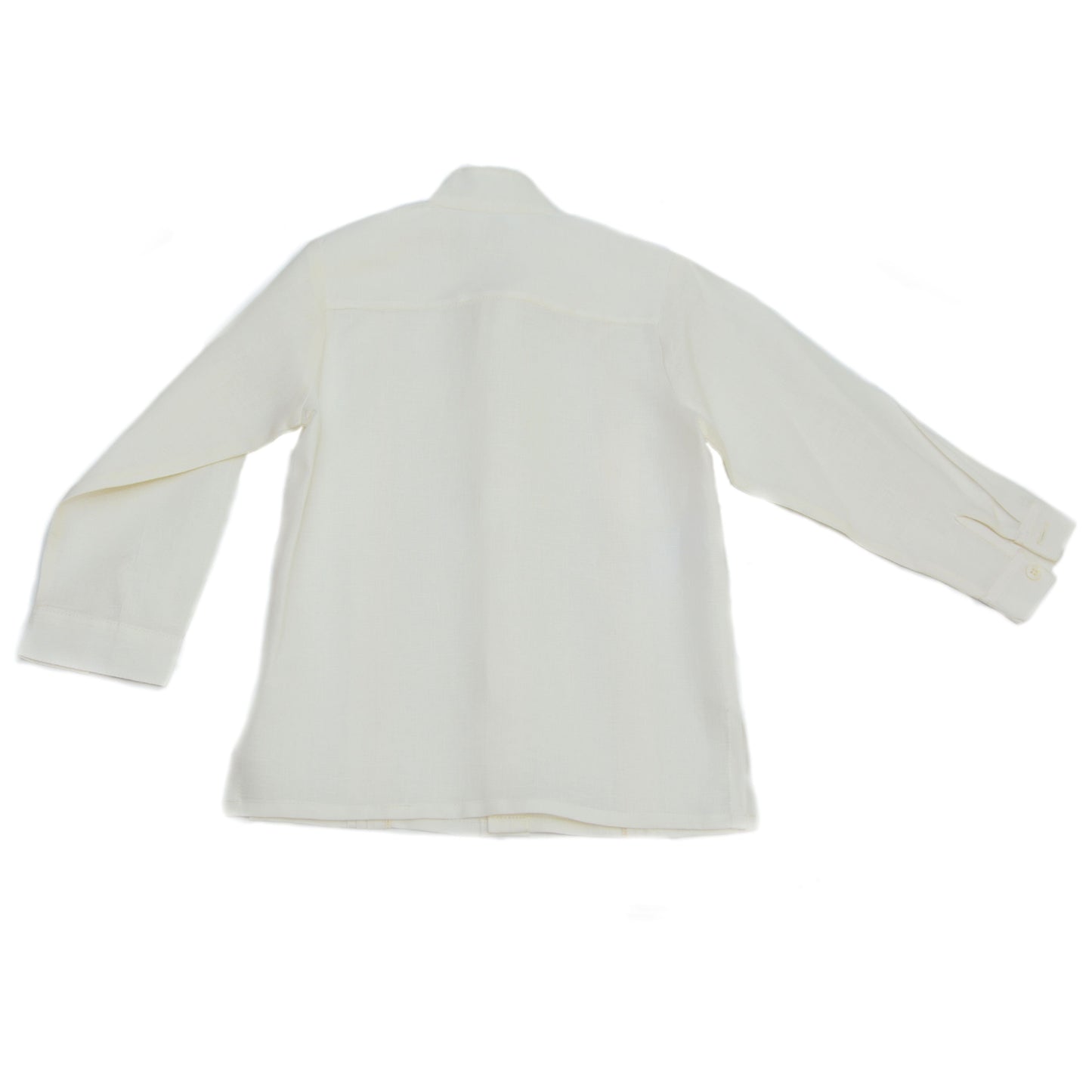 Camisa en lino manga larga entredos de vainica pequeña