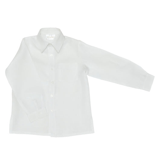 Camisa en lino manga larga con bolsa Mod. 509