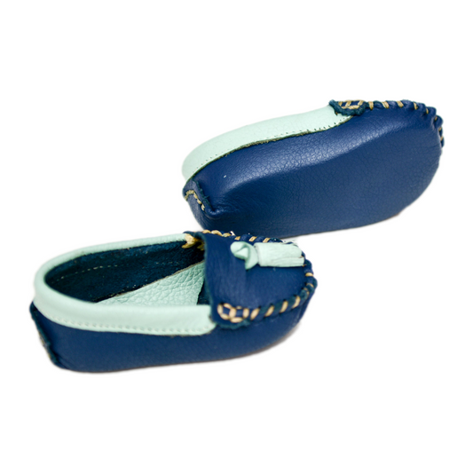 Mocasines en Cuero Menta