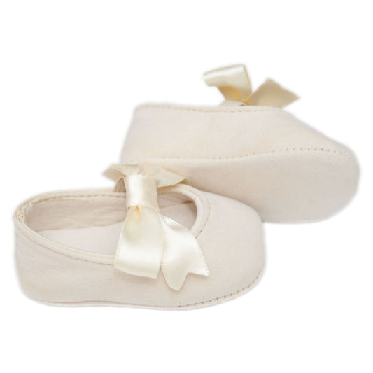 Zapatos Ceremonia Beige con Moño