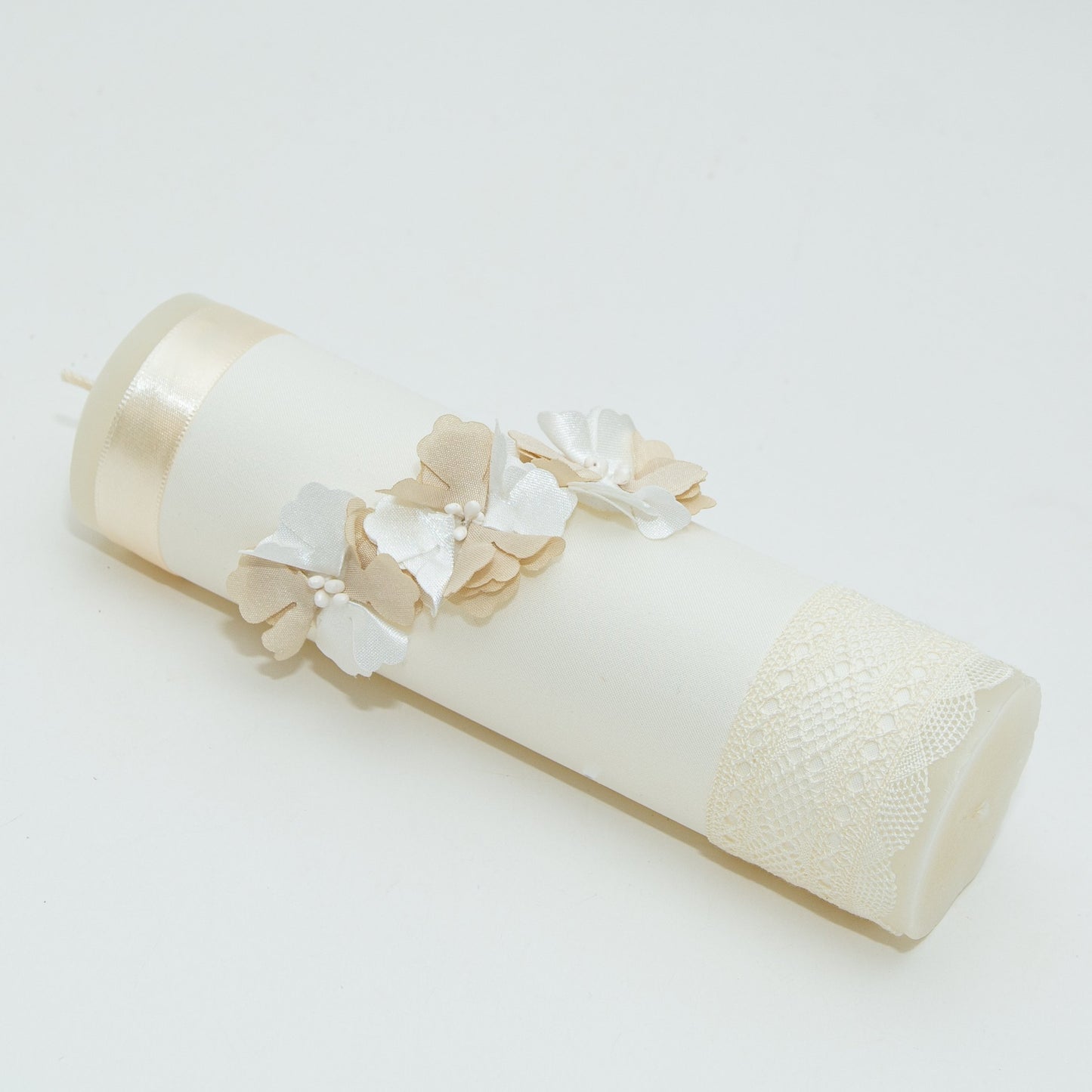 Kit de Bautizo beige con flores
