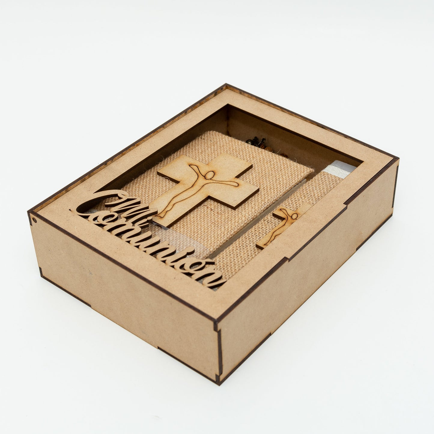 Kit de Primera Comunión capuchino fibras naturales