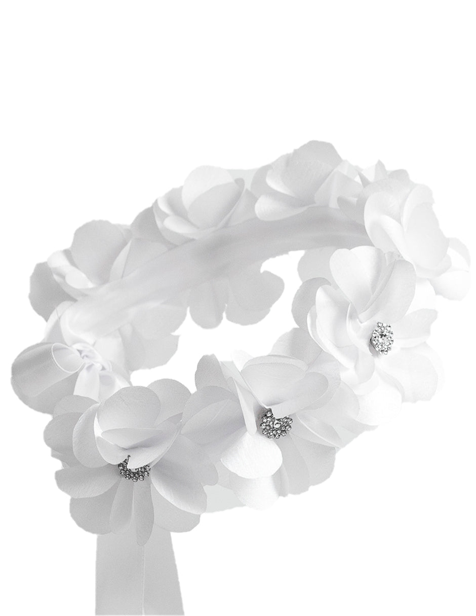 Tocado O Corona De Flores De Tela