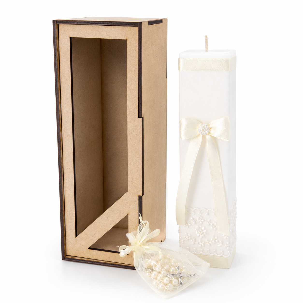 Kit De Boda, Comunión o Confirmación, Color Beige con Guipur