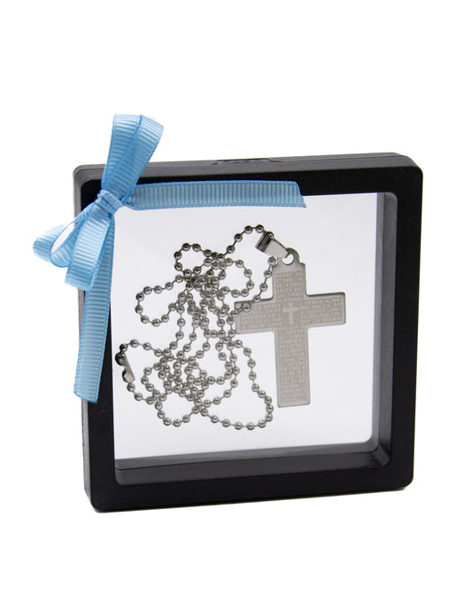 Collar Con Padre Nuestro  en Cruz