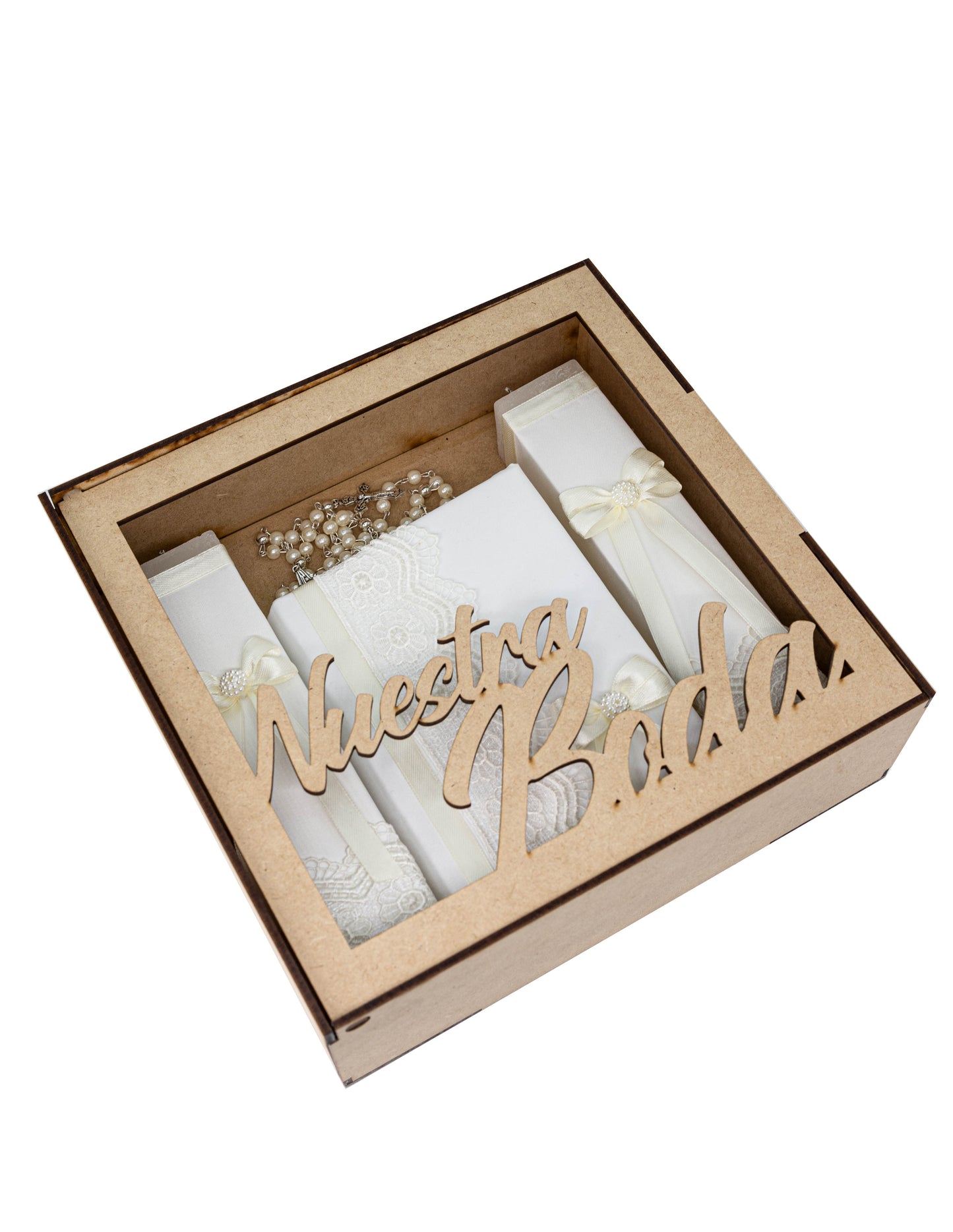 Kit De Boda, Comunión o Confirmación, Color Beige con Guipur