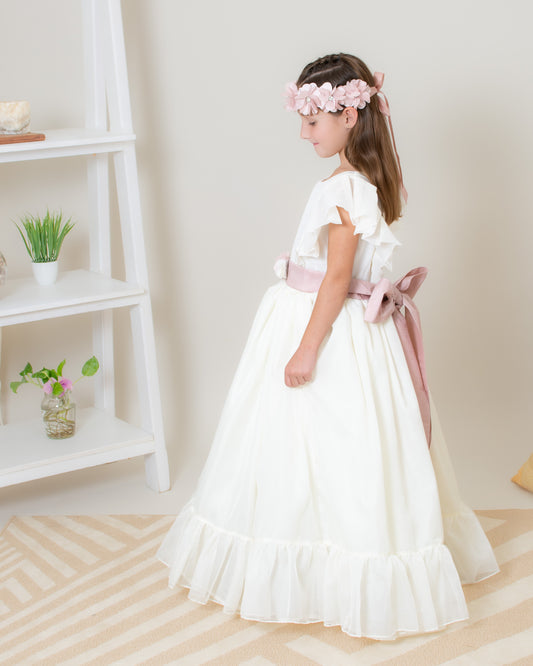 Vestido Primera Comunión.  Mod. KAR-AMELIA-PC