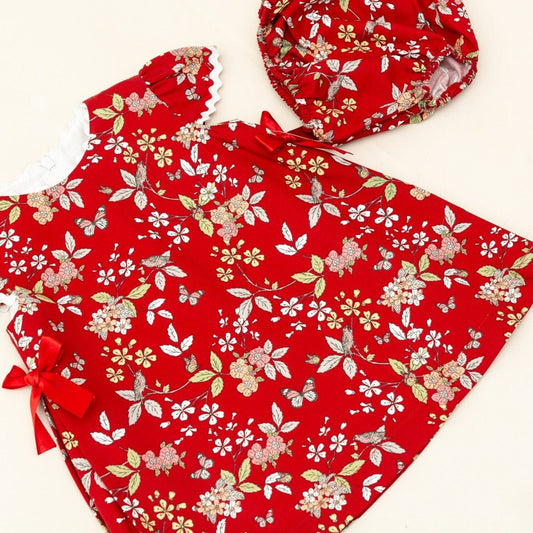Vestido Casual Para Niña Bebe Diseño Mariposas Tipo Español